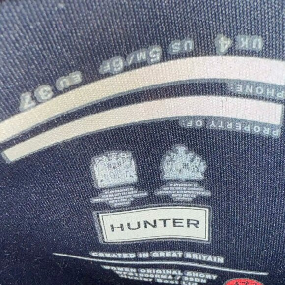 Hunter Womens Original Short Boots Waterproof Rain Navy Blue Matte - Picture 10 of 10